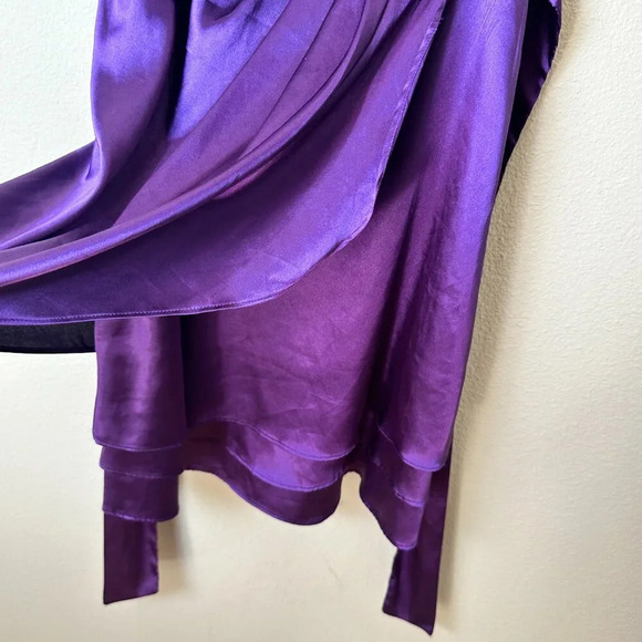 CITY STUDIO Party Dress Purple Satin Pleated Bodice Rosette - size 5 - Picture 6 of 10